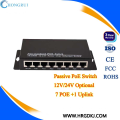 Professionnel fournisseur 8 Port 10 / 100M ethernet commutateur poe puissance 12 v entrée